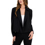 Women's Wide-Lapel Cropped Open-Front Blazer