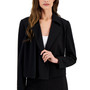 Women's Wide-Lapel Cropped Open-Front Blazer
