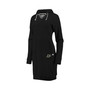 Women's Black Purdue Boilermakers Quick Pass Lace-Up V-Neck Hoodie Dress