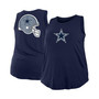 Women's Navy Dallas Cowboys Plus Size Tank Top