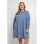 Women's Plus size Knit Unbalanced Seam Dress