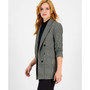 Women's Houndstooth Double-Breasted Boyfriend Blazer, Created for Macy's