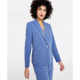 Women's Solid One-Button Notched-Collar Slit-Cuff Blazer