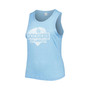 Women's Royal Los Angeles Dodgers Plus Size High Neck Tri-Blend Tank Top