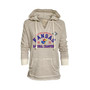 Women's Cream and Gray Kansas Jayhawks 2022 NCAA Men's Basketball National Champions French Terry V-Neck Pullover Hoodie