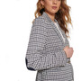 Women's Houndstooth One-Button Blazer