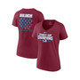 Women's Branded Burgundy Colorado Avalanche 2022 Stanley Cup Champions Jersey Roster V-Neck T-shirt