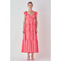 Women's Back Bow Tie Maxi Dress