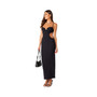 Women's Ribbed Cut Out Cupped Maxi Dress