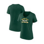 Women's Branded Green Green Bay Packers Slogan V-Neck T-shirt
