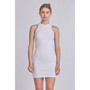 Women's Open Back Mini Rib Dress