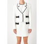 Women's Bow Contrast Tweed Blazer