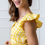 Womens' Flutter Sleeve Sun Dress