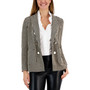 Women's Houndstooth Faux-Double-Breasted Jacket