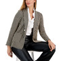 Women's Houndstooth Faux-Double-Breasted Jacket