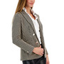 Women's Houndstooth Faux-Double-Breasted Jacket
