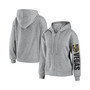 Women's Heathered Gray Baltimore Ravens Full-Zip Hoodie