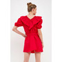 Women's Smocked Ruffled Mini Dress
