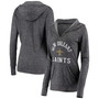 Women's Black New Orleans Saints Doubleface Slub Pullover Hoodie