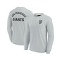 Men's and Women's Gray San Francisco Giants Super Soft Long Sleeve T-shirt