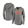 Women's Heathered Gray San Francisco Giants Raglan Tri-Blend V-Neck Pullover Hoodie