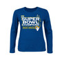 Women's Branded Royal Los Angeles Rams Super Bowl LVI Champions Parade Long Sleeve Scoop Neck Plus Size T-shirt