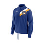 Women's Royal Milwaukee Brewers 1982 Cooperstown Collection Rewind Stripe Performance Half-Zip Pullover