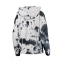 Women's White, Black Cleveland Browns Dakota Oversized Tie-Dye Half-Zip Hoodie