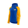 Women's Branded Royal, Gold Los Angeles Rams End Around Raglan Full-Zip Hoodie