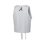 Women's Gray Atlanta Braves Twisted Tie Front Tank Top