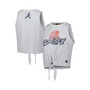 Women's Gray Atlanta Braves Twisted Tie Front Tank Top