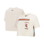 Women's Cream Denver Broncos Retro Classic Boxy Cropped T-shirt