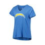 Women's Branded Justin Herbert Powder Blue Los Angeles Chargers Plus Size Player Name and Number V-Neck T-shirt