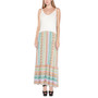 Women's Mixed Materials Sleeveless Maxi Dress