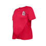 Women's Red St. Louis Cardinals Plus Size Two-Hit Front Knot T-shirt