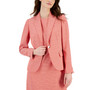 Women's Tweed One-Button Notch-Collar Jacket