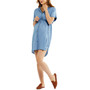 Cotton Chambray Maternity & Nursing Short Sleeve Dress