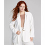 Trendy Plus Size Oversized Button-Front Blazer