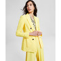 Women's Peak-Lapel Relaxed Buttoned-Cuff Blazer