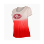 Women's Scarlet San Francisco 49ers Dip Dye V-Neck T-shirt