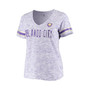 Women's by New Era Purple Orlando City SC Plus Size Logo Space Dye V-Neck T-shirt