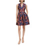 Petite Sleeveless Floral Jacquard Dress