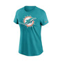 Women's Aqua Miami Dolphins Logo Essential T-shirt