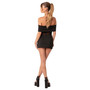 Women's Fallon Foldover Half Sheer Mesh Mini Dress