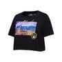 Women's Black Milwaukee Brewers Cityscape Boxy T-shirt