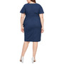 Plus Size Shimmer-Knit Surplice Dress