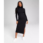 Women's Ribbed High-Neck Midi Bodycon Dress, XS-4X