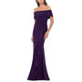 Women's Off-The-Shoulder Side-Ruched Ruffled Gown