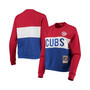 Women's Royal Chicago Cubs Color Block 2.0 Pullover Sweatshirt