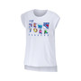 Women's White New York Rangers Greetings From Muscle T-shirt
